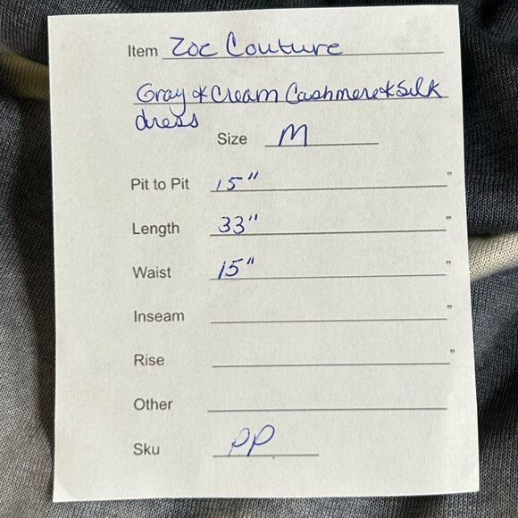 Boho festival beach Silk and Cashmere dress by Zoe Couture Small quiet luxury - Picture 4 of 4